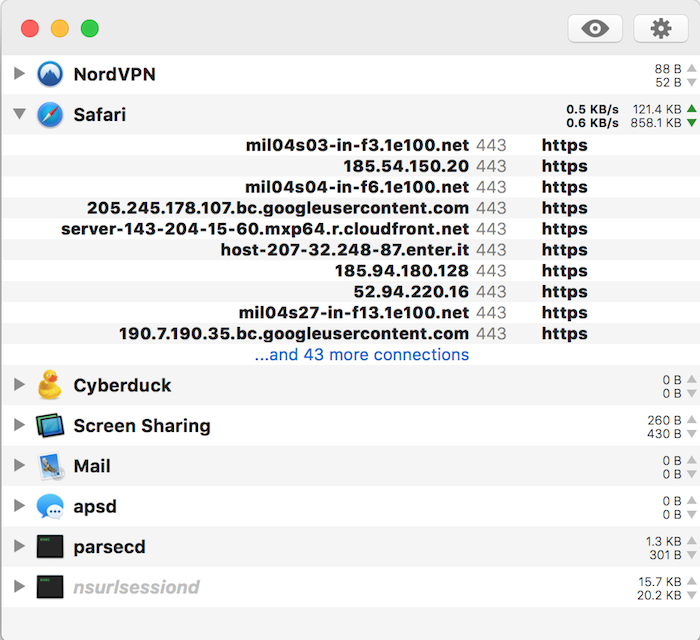 Monitor and throttle apps bandwidth
